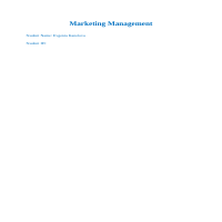Marketing Management
