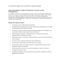 research regarding nursing in the Philippines