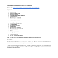 Youtube Video Optimization Proposal