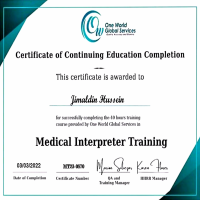 medical intrpinterpretation cer