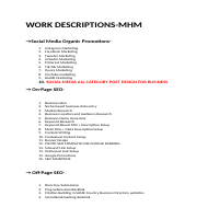 MY WORK DESCRIPTION