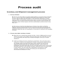 Process audit sample