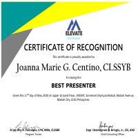 CLSSYB al Award - Best Presenter
