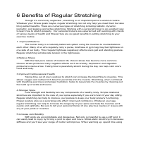 6 Benefits of Regular Stretching (500wrd Blog)