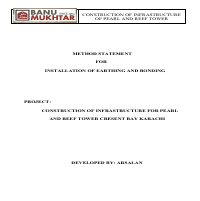 Method Statement for Earthing and Bonding