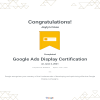 Google Ads Dispaly Certification