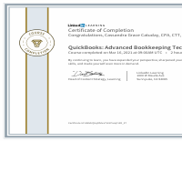LinkedIn Advanced Bookkeeper Certificate