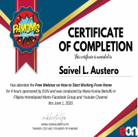  Hour Training Certificate for Virtuakl Assistant