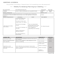 Meeting agenda for fundraising 
