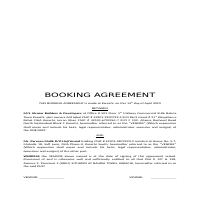 BOOKING AGREEMENT