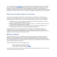 Lexapro for Anxiety
