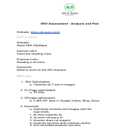SEO Assessment _ Analysis and Plan
