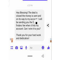 An appraisal from my client on a successful deal closing