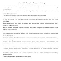 How AI is Changing Freelance Writing