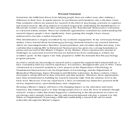 Personal statement