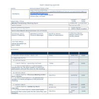 My trial at creating an agenda