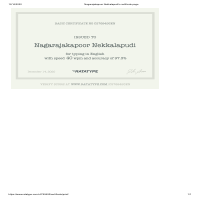 Typing Certificate