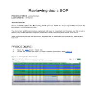 Reviewing Amazon deals SOP