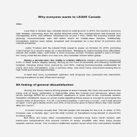 Why everyone wants to LEAVE Canada 