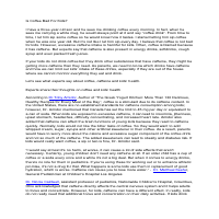 Coffee article Health