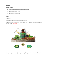 A welcome email sequence for a supplement brand.