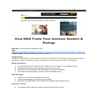 NAD’s role in immunity and energy explained