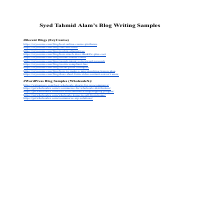 Writing Samples