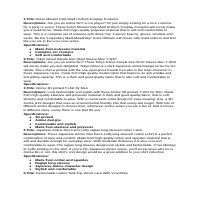 Product Description writing