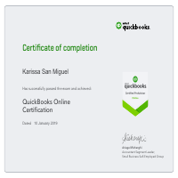 Certified Quikbook Proadvisor Certificate