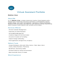 Virual assistant resume