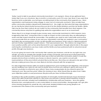Sample of a speech