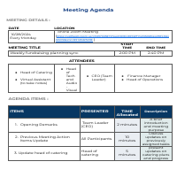 📝 Meeting Agenda – Streamlined meeting notes.