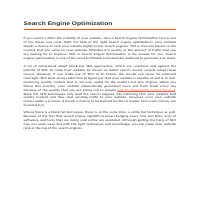 Search Engline Optimization