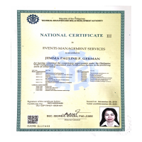 TESDA Certificate