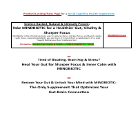 Product/Sales Page for a Gut & Cognitive Health Supplement