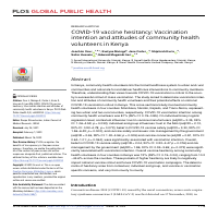 PUBLIC HEALTH - VACCINE HESIT