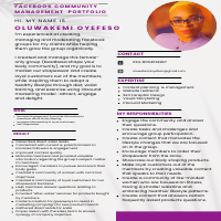 FACEBOOK COMMUNITY MANAGEMENT PORTFOLIO