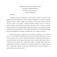 Research work