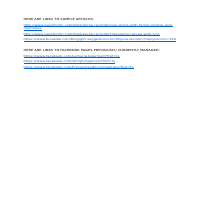Links to sample articles and Facebook Pages managed