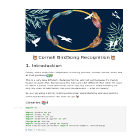 Bird Call Recognition