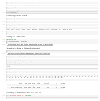 Web scraping using python script