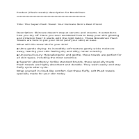 Product description.