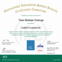 Certified in Cybersecurity