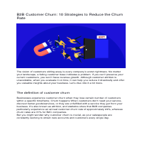 B2B customer Churn