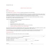 Sample one parents permission latter format