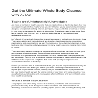 Ultimate Whole Body Cleanse Product Description & Overview