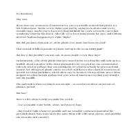 Real-World Solutions to the Plastic Problem