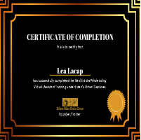 Certificate of Completion Real state Virtual stant