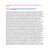 Transcripion