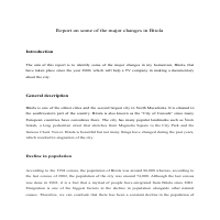 Report on some of the major changes in Bitola